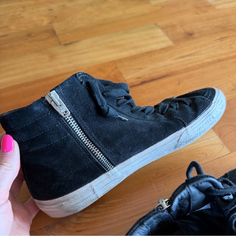 Golden Goose Slide High-Top Sneakers in Black Suede - Picture 5 of 10
